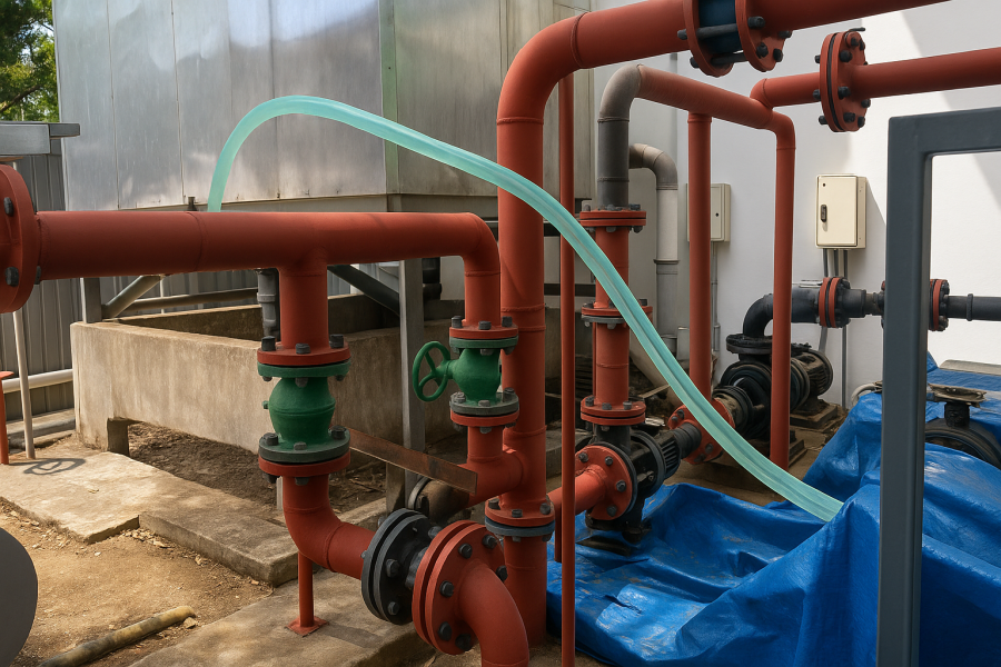 water pipes cleaning
