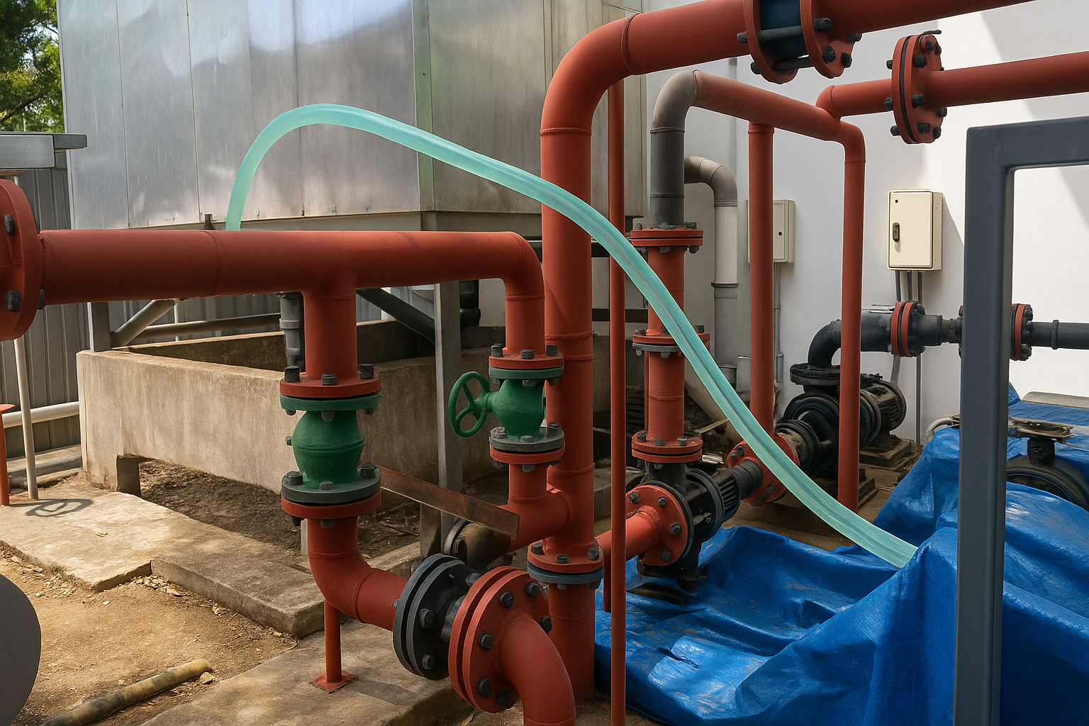 water pipes cleaning
